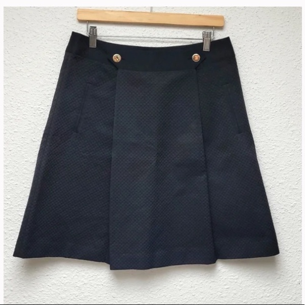 Ted baker Majam black textured aline skirt size 3 nwt